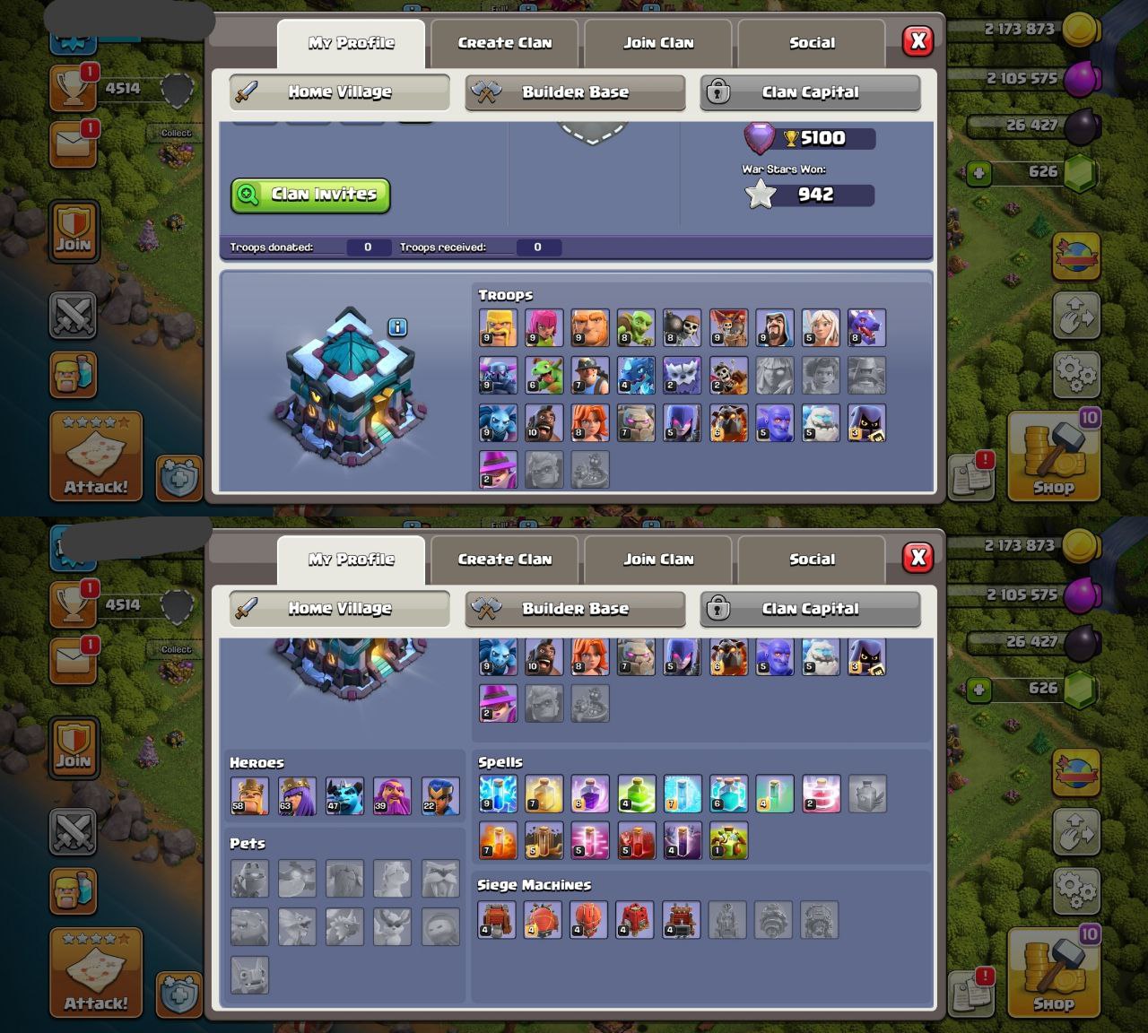 ⚔️ POWERED TH13 ACCOUNT ⚔️ | HEROES 🔥 58-63-47-39-22 👑 | MAGIC INCLUDED 🎁 | STRONG BASE 🛡 | READY TO TRANSFER ⚡️ - Image 2