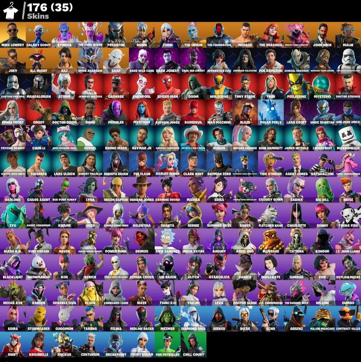 [PC] 176 skins | Mike Lowrey | Galaxy Scout | Kymera | The Cube Queen | Predator | Ronin | Torin | The Origin | The Foundation | Menace | 150 VB - Image 3
