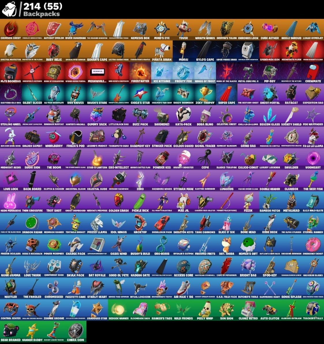 [PC] 171 skins | Son Gohan | Omegarok | Piccolo | Spectra Knight | Vegeta | Ronin | Mizuki | The Origin | The Foundation | Paradigm (Reality-659) | 600 VB - Image 1