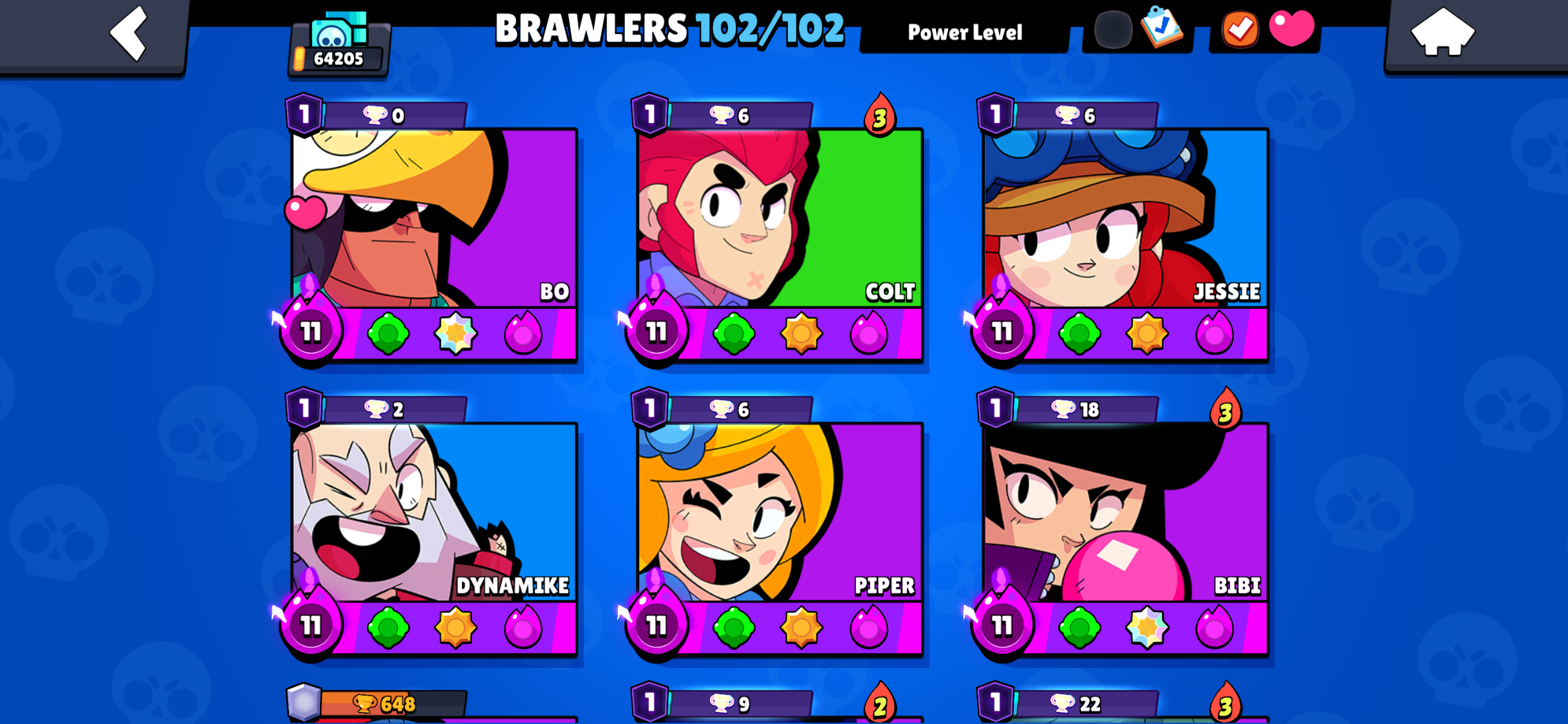 Brawl Stars Account – 64.2K Trophies | 102 Brawlers | Mythic III | 17 Hypercharges - Image 6