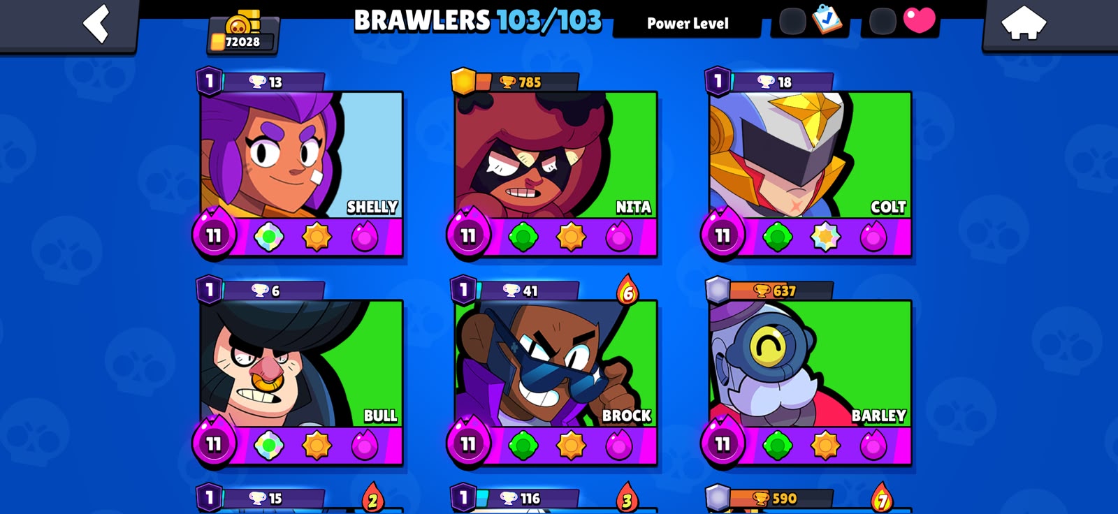 OG 2021🔥52 PRESTIGE STRONG ACCOUNT 72K TROPHY 🎉103 BRAWLERS🎉70 POWERLEVEL🎉50 HYPERCHARGER 🎉TOTAL SKIN 379🎉 - Image 2