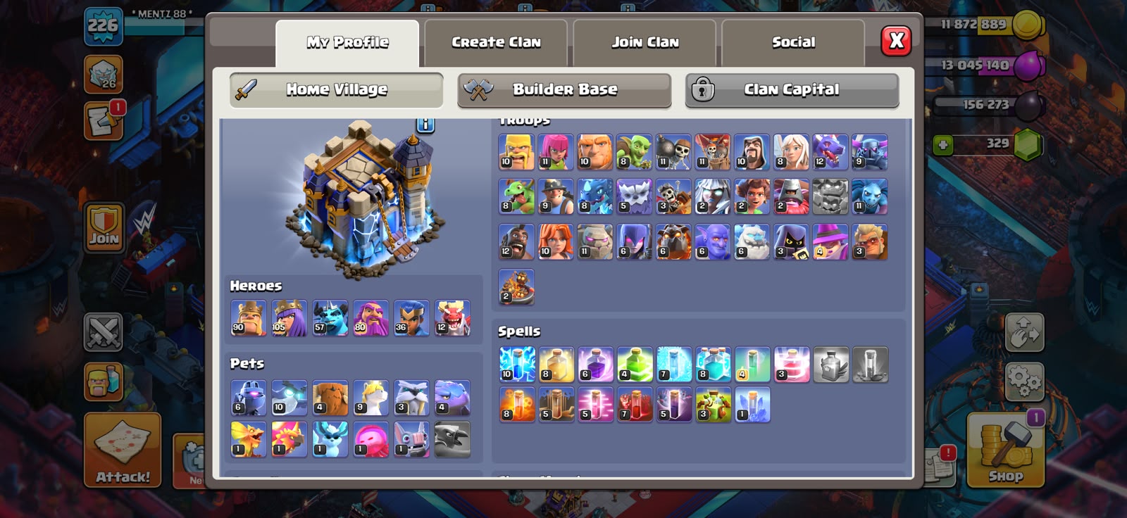 CLASHMANIA SCENNARY 🔥TH18 XP226🔥 2 HEROES MAXED🔥GOOD DEFFENT AND TROOPS 🔥 - Image 3