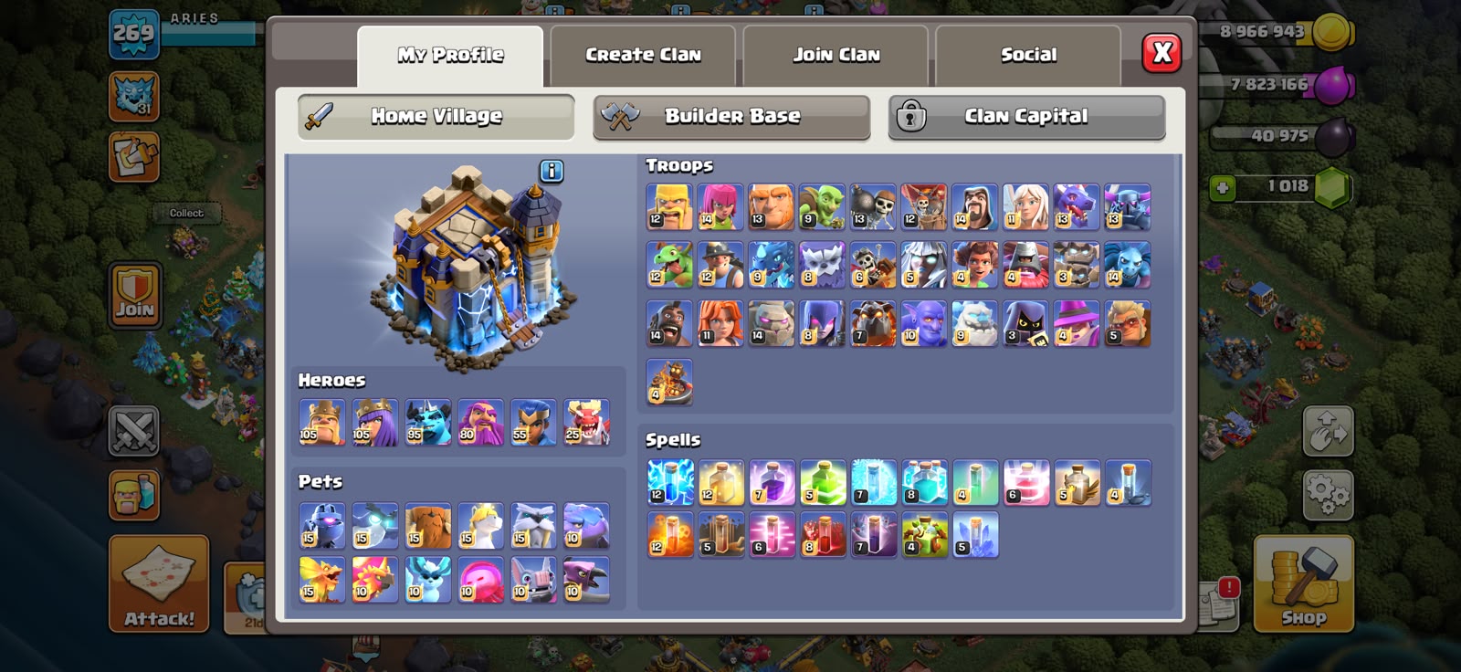 TH 18 XP 269🔥GUARDIANS FULL MAXED🔥HERO FULL MAXED🔥GOOD DEFFENT AND TROOPS 🔥 - Image 3