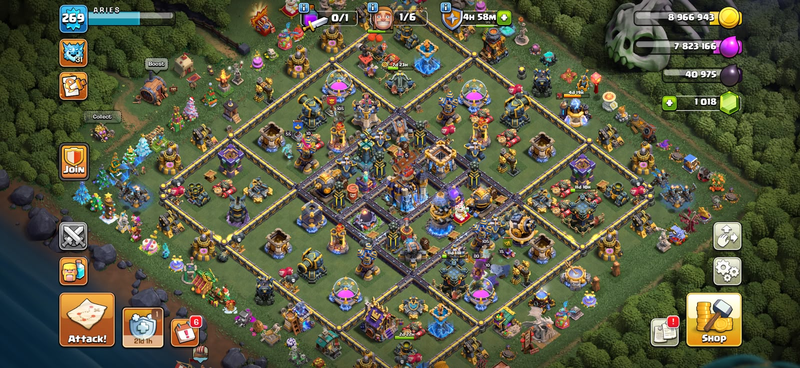 TH 18 XP 269🔥GUARDIANS FULL MAXED🔥HERO FULL MAXED🔥GOOD DEFFENT AND TROOPS 🔥 - Image 2