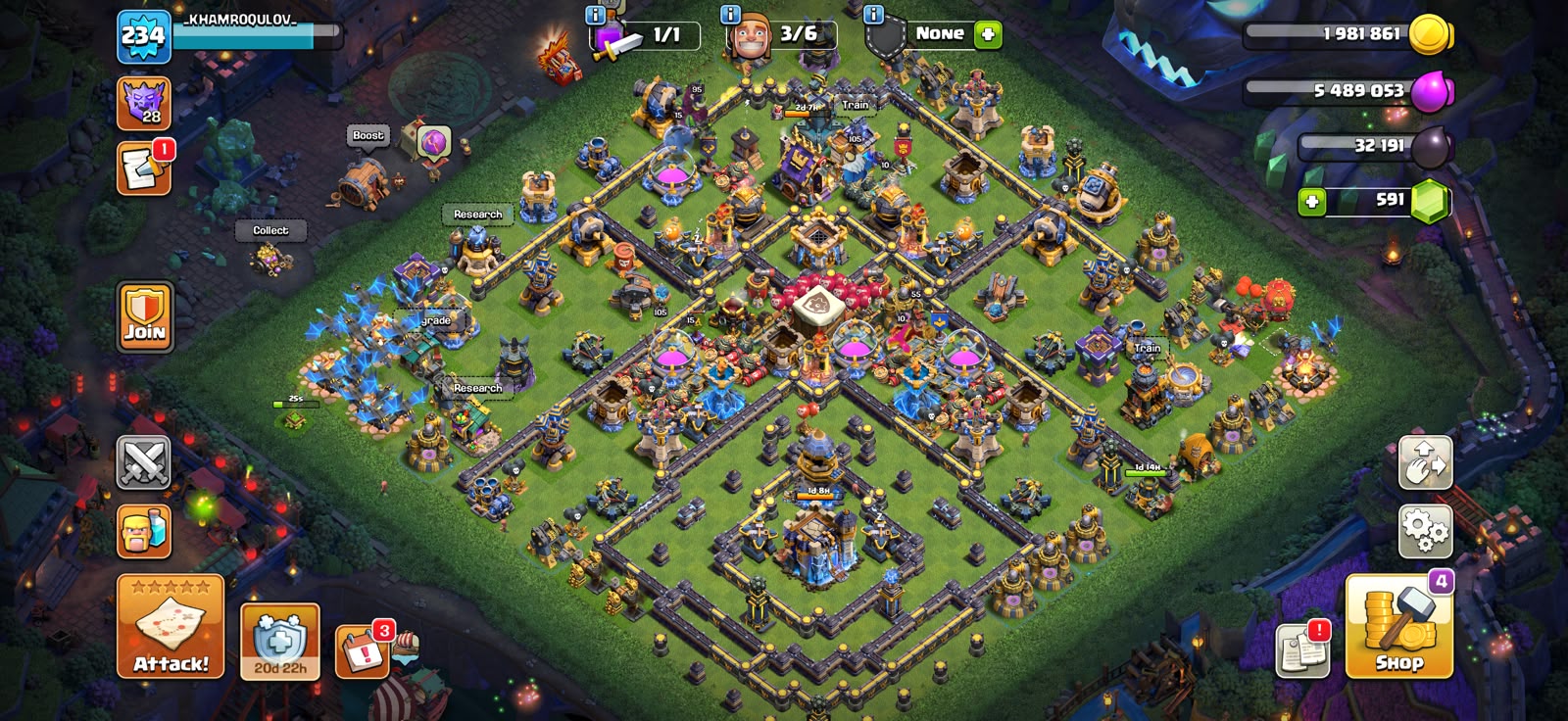 TH18 XP 234🔥5 HEROES MAXED🔥GOOD DEFFENT AND TROOPS🔥 EQUIPMENT STRONGEST 💥 - Image 1