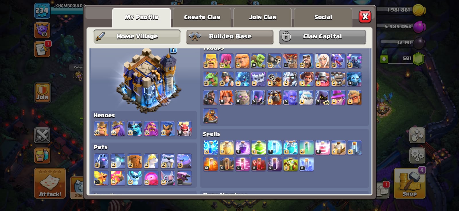 TH18 XP 234🔥5 HEROES MAXED🔥GOOD DEFFENT AND TROOPS🔥 EQUIPMENT STRONGEST 💥 - Image 2