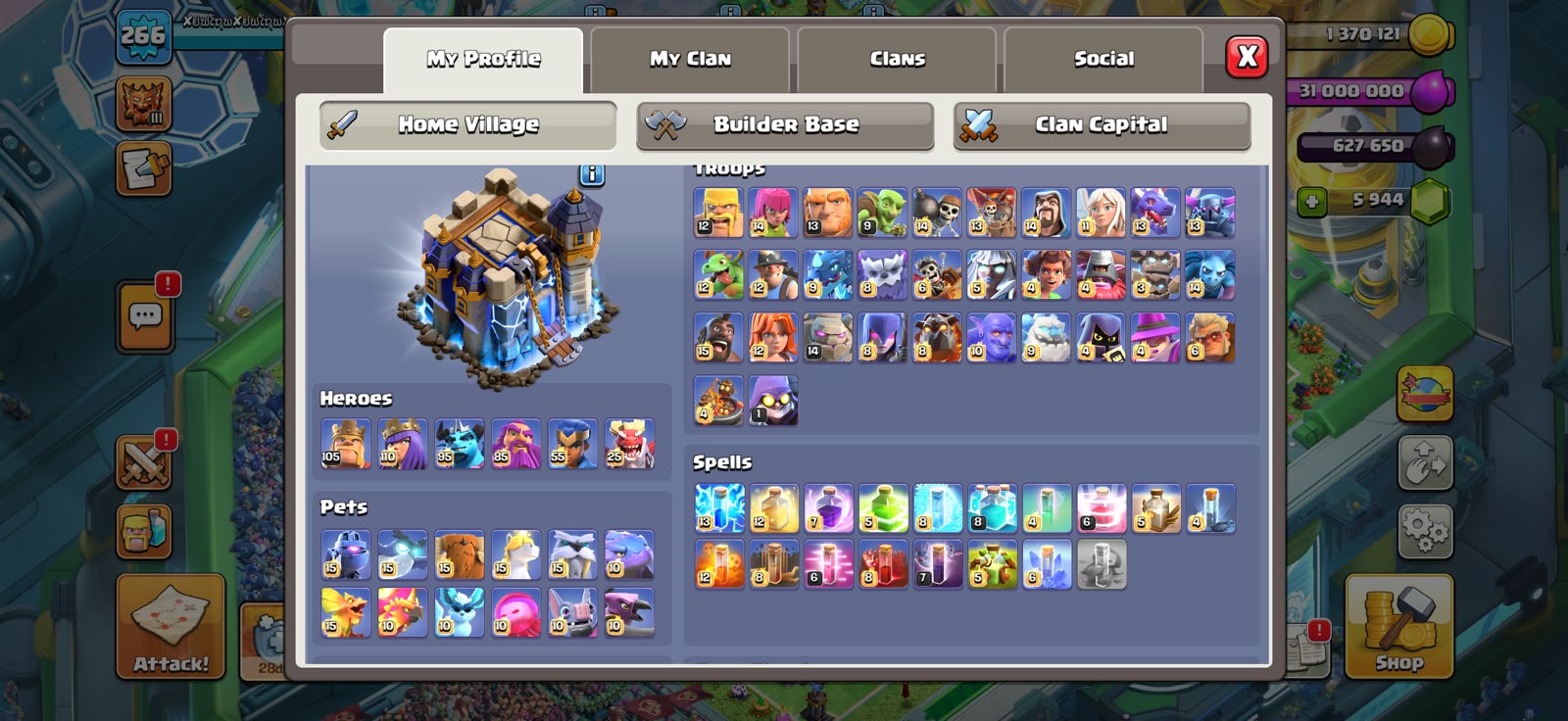 TH18 MAX🔥5 HEROES MAXED🔥10 EPIC EQUIPMENT 🔥TROOPS MANY MAX🔥 NIGHT MODE ALLMAXED 🔥 - Image 2