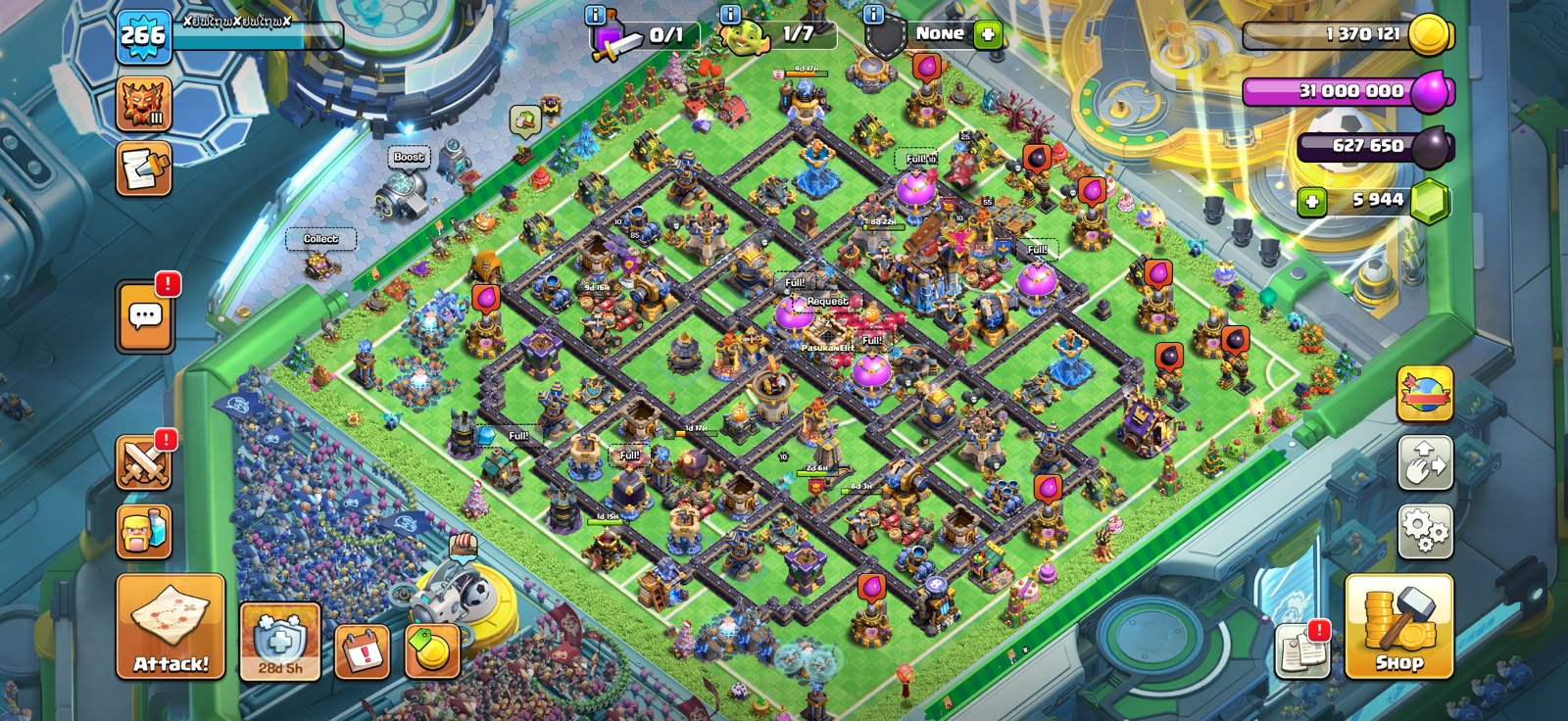 TH18 MAX🔥5 HEROES MAXED🔥10 EPIC EQUIPMENT 🔥TROOPS MANY MAX🔥 NIGHT MODE ALLMAXED 🔥 - Image 1