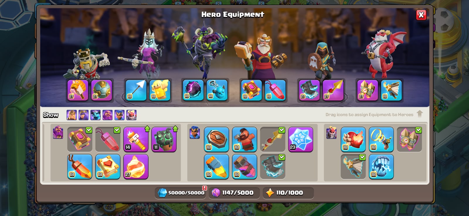 TH18 MAX🔥5 HEROES MAXED🔥10 EPIC EQUIPMENT 🔥TROOPS MANY MAX🔥 NIGHT MODE ALLMAXED 🔥 - Image 5