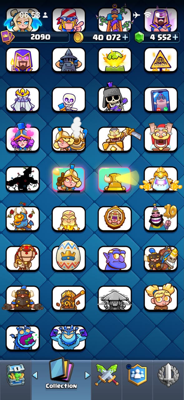 59 MAX CARD 🤩24 EVO 🥵LEVEL ACCOUNT 79 💥ARENA 32💥 TROPHY 14K 💥186 EMOTE 💥 - Image 4