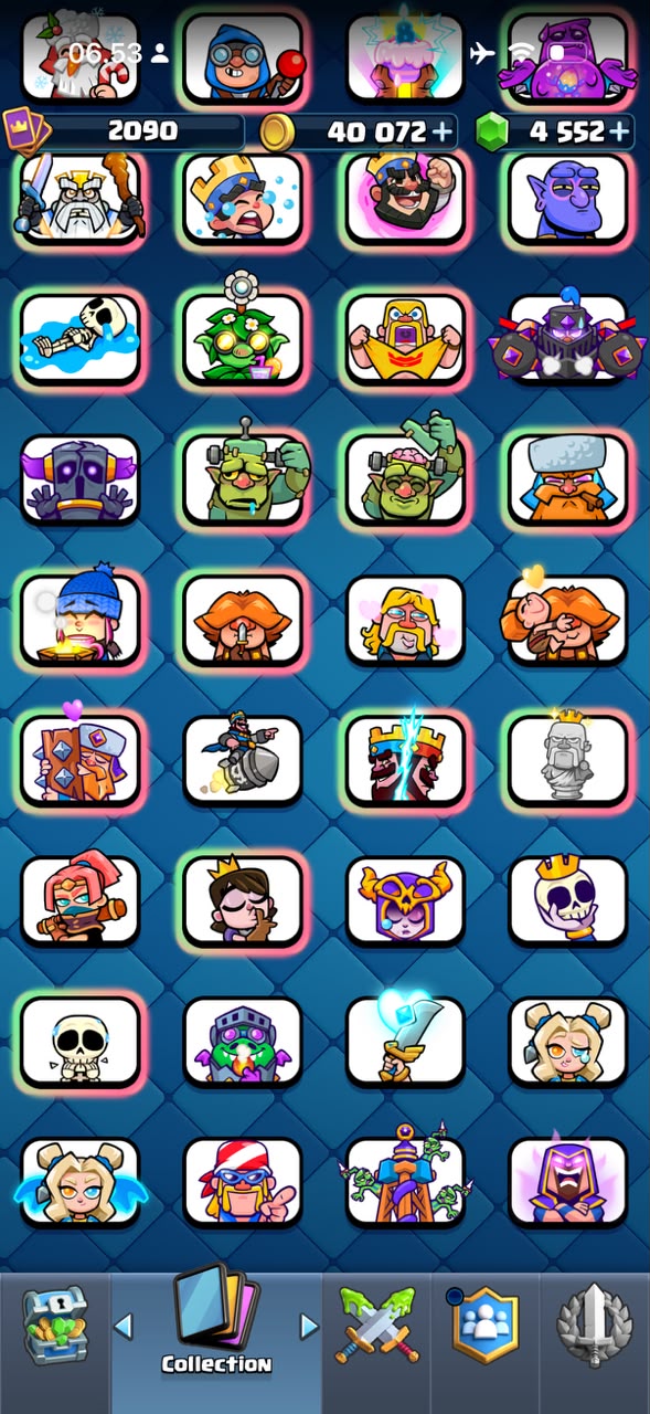 59 MAX CARD 🤩24 EVO 🥵LEVEL ACCOUNT 79 💥ARENA 32💥 TROPHY 14K 💥186 EMOTE 💥 - Image 5
