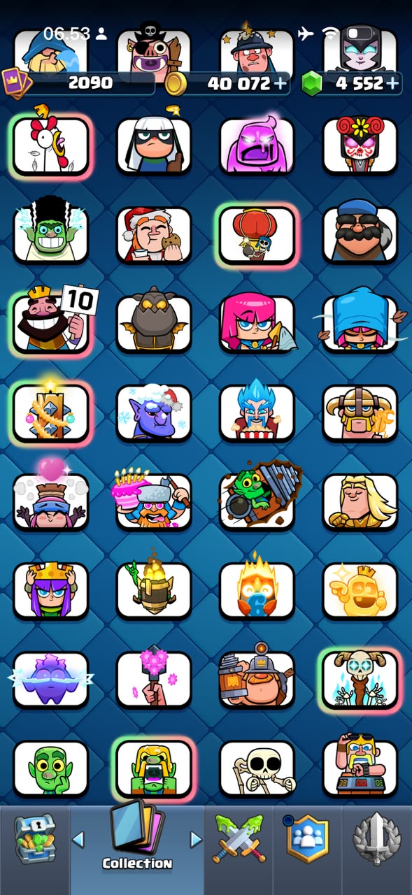 59 MAX CARD 🤩24 EVO 🥵LEVEL ACCOUNT 79 💥ARENA 32💥 TROPHY 14K 💥186 EMOTE 💥 - Image 6