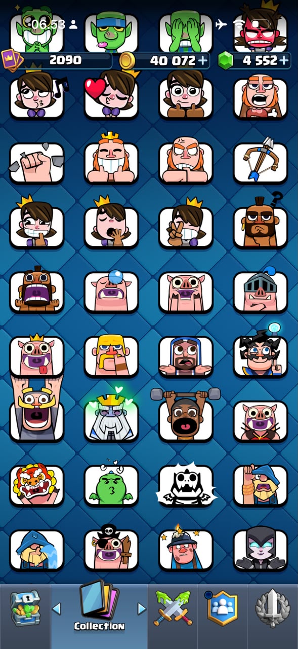 59 MAX CARD 🤩24 EVO 🥵LEVEL ACCOUNT 79 💥ARENA 32💥 TROPHY 14K 💥186 EMOTE 💥 - Image 8