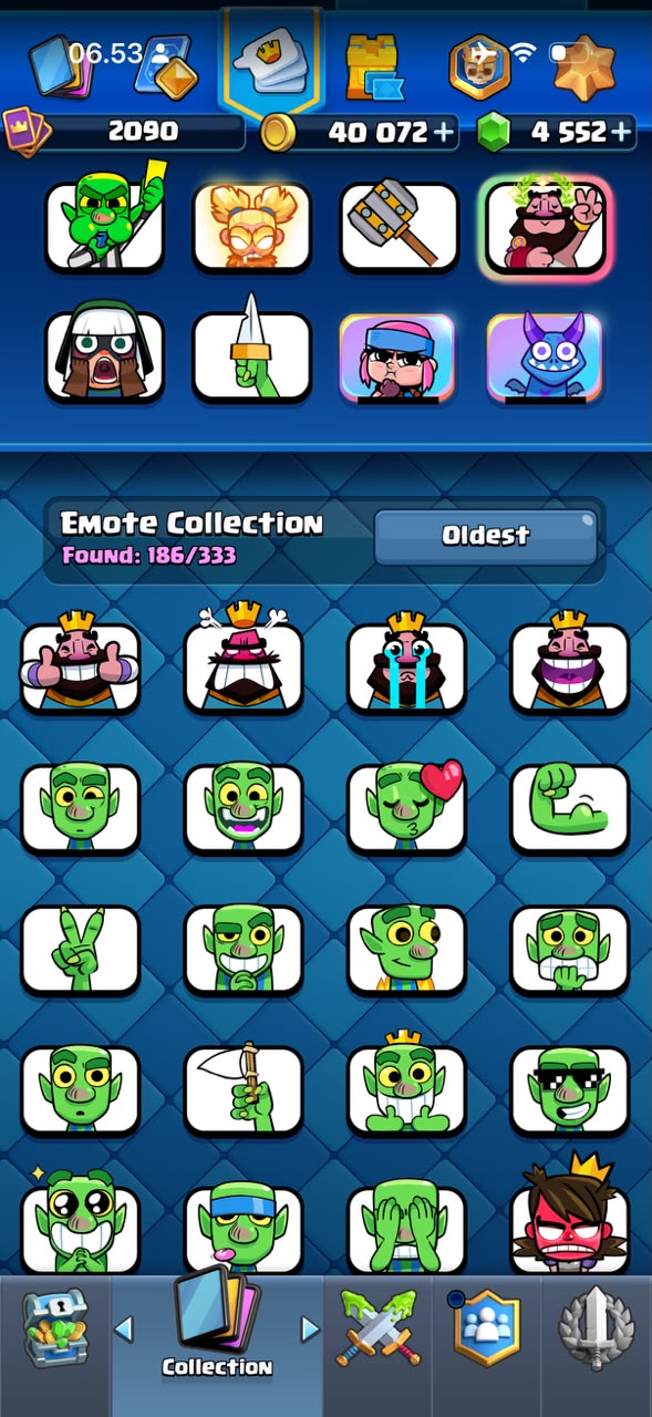 59 MAX CARD 🤩24 EVO 🥵LEVEL ACCOUNT 79 💥ARENA 32💥 TROPHY 14K 💥186 EMOTE 💥 - Image 10