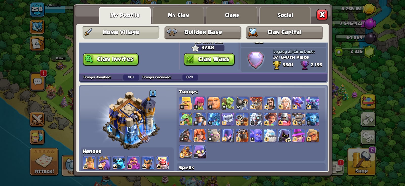 TH18 MAX HEROES 🔥9 EPIC EQUIPMENT MAX 🔥3788 WAR STAR🔥 - Image 2