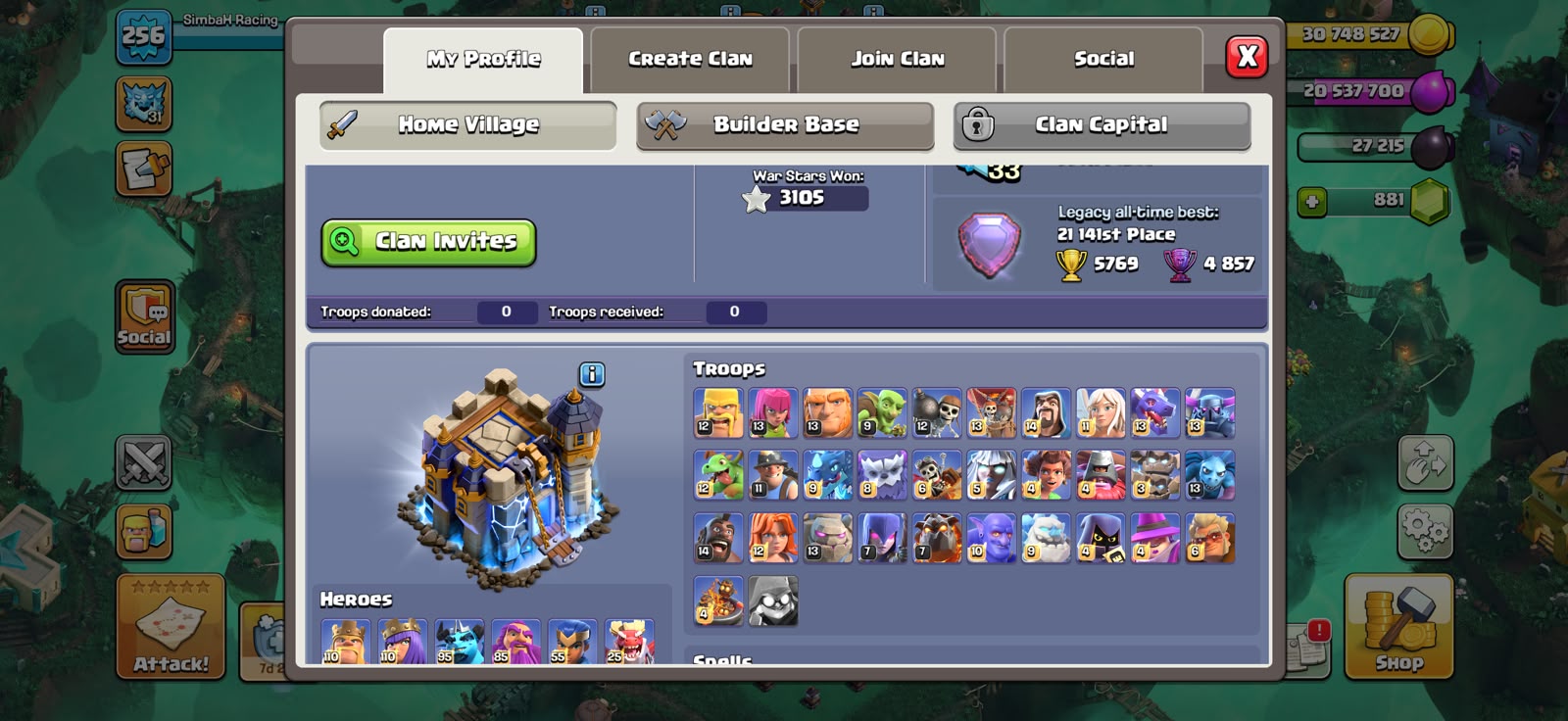 TH18 MAX HEROES 🔥3100 WAR STAR🔥TROOPS MANY MAX🔥NC 500 GEMS 🔥 - Image 2