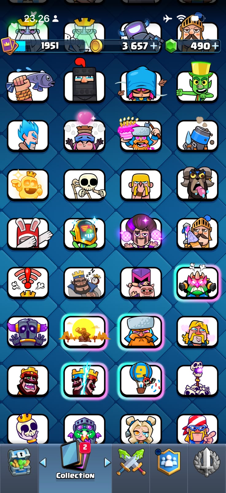 29 MAX CARD 🤩29 EVO 🥵LEVEL ACCOUNT 71 💥ARENA 32💥 TROPHY 14K 💥145 EMOTE 💥 - Image 7