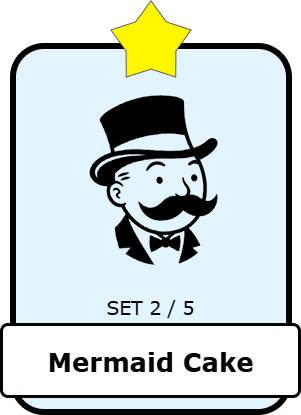 Mermaid Cake - Set 2 (Monopoly Go Stickers) - Image 1