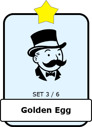 Golden Egg - Set 3 (Monopoly Go Stickers) - Image 1