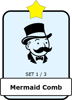 Mermaid Comb - Set 1 Monopoly Go Sticker CHEAP & FAST DELIVERY - Image 1
