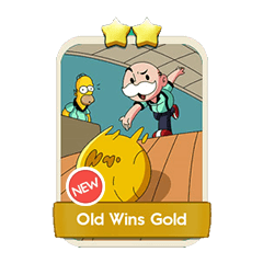 Old Wins Gold - Monopoly Go stickers (The Simpson Album) - Image 1