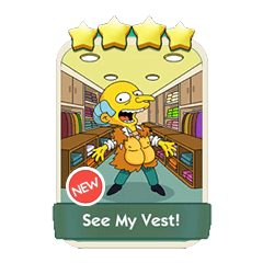 See My Vest! - Monopoly Go stickers (The Simpson Album) - Image 1