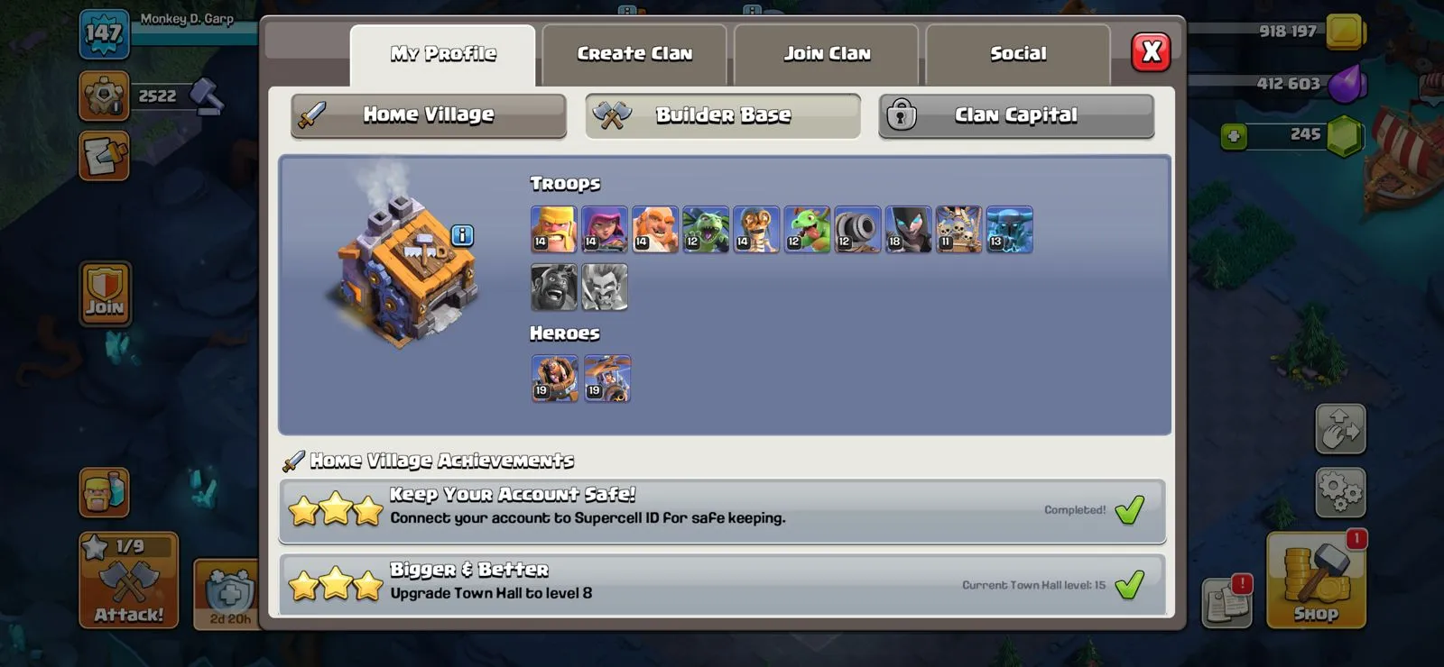 ✨🌸 TH15 War Ready • BK 67 • AQ 70 • PM 50 • GW 40 • RC 31 • DD 7 • Full Hero Equipment • XP 147 🌸✨ - Image 4