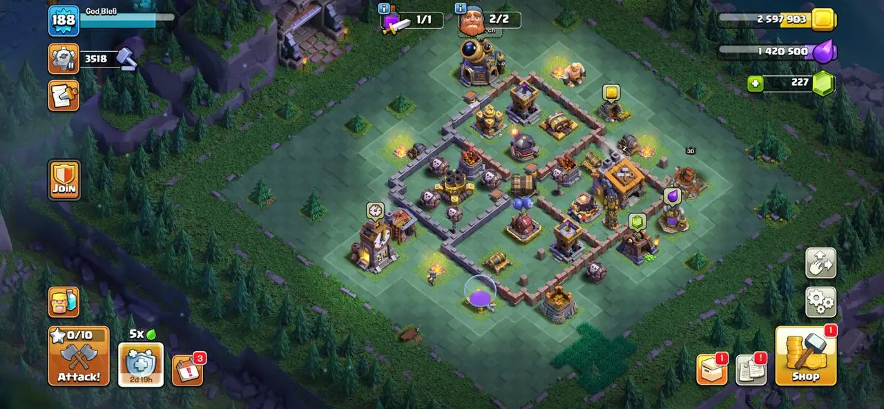✨🌸 TH14 Full Max Wall • BK 85 • AQ 85 • PM 60 • GW 60 • RC 30 • Max Walls • Max Defence • XP 188 🌸✨ - Image 2