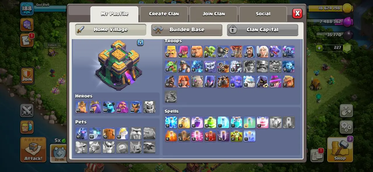✨🌸 TH14 Full Max Wall • BK 85 • AQ 85 • PM 60 • GW 60 • RC 30 • Max Walls • Max Defence • XP 188 🌸✨ - Image 3