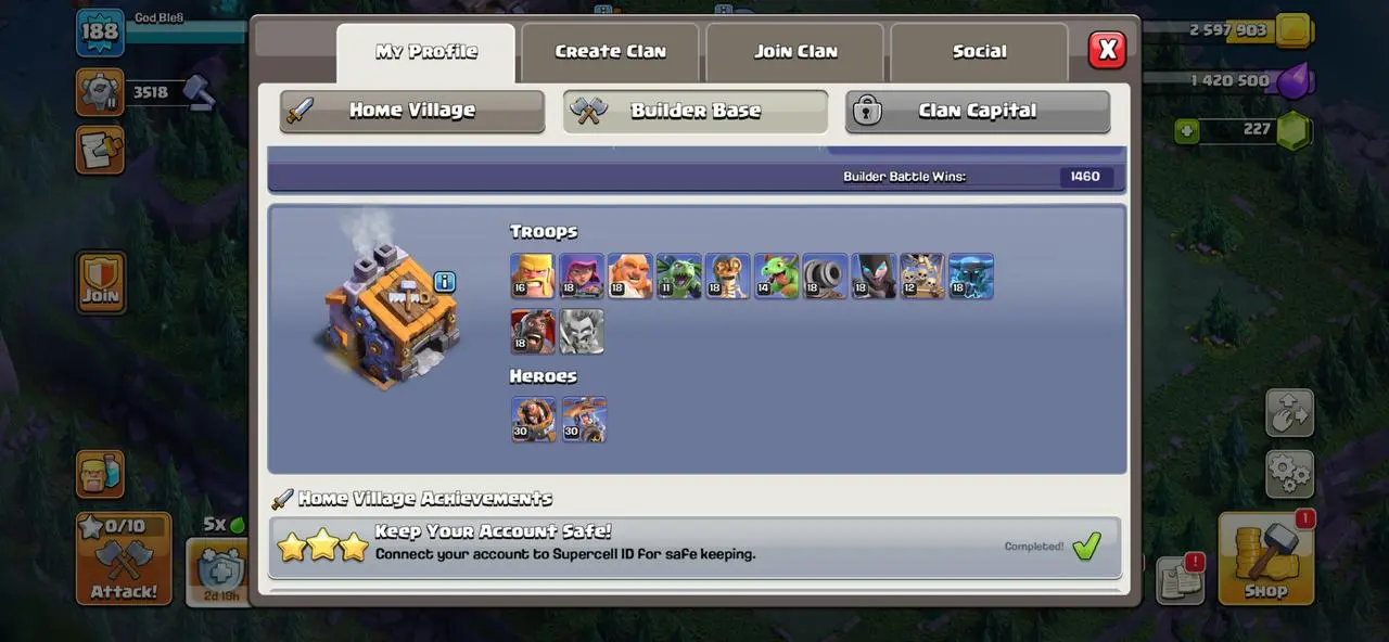 ✨🌸 TH14 Full Max Wall • BK 85 • AQ 85 • PM 60 • GW 60 • RC 30 • Max Walls • Max Defence • XP 188 🌸✨ - Image 4