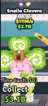 🔥 Snailo Clovero | SECRET 💎 | 2 Traits | 111M/s | CHEAPEST ITEM 💸 | INSTANT DELIVERY ⚡ - Image
