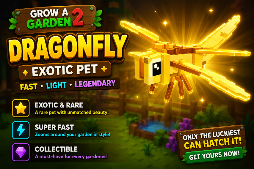 💎 Golden Dragonfly x10 💎 | Collector Bundle | Grow A Garden 2 | RIVARO - Image