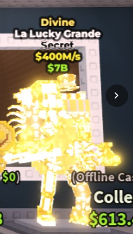 ✨ La Lucky Grande | Divine | SECRET 💎 | 400M/s | TOP-TIER ITEM | CHEAPEST ITEM 💸 | INSTANT DELIVERY ⚡ - Image