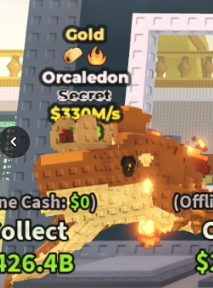 🥇 Orcaledon | Gold | SECRET 💎 | 1 Trait | 330M/s | TOP-TIER ITEM | CHEAPEST ITEM 💸 | INSTANT DELIVERY ⚡ - Image