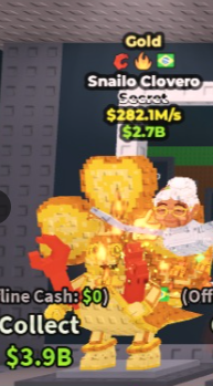 🥇 Snailo Clovero | Gold | SECRET 💎 | 3 Traits | 282.1M/s | HIGH-VALUE ITEM | CHEAPEST ITEM 💸 | INSTANT DELIVERY ⚡ - Image