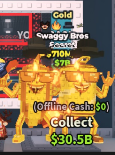 🥇 Swaggy Bros | Gold | SECRET 💎 | 4 Traits | 710M/s | TOP-TIER ITEM | CHEAPEST ITEM 💸 | INSTANT DELIVERY ⚡ - Image