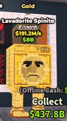 🥇 Lavadorito Spinito | Gold | SECRET 💎 | 1 Trait | 191.2M/s | HIGH-VALUE ITEM | CHEAPEST ITEM 💸 | INSTANT DELIVERY ⚡ - Image