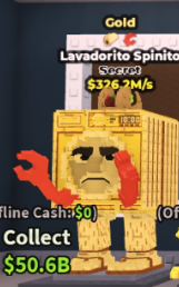 🥇 Lavadorito Spinito | Gold | SECRET 💎 | 2 Traits | 326.2M/s | TOP-TIER ITEM | CHEAPEST ITEM 💸 | INSTANT DELIVERY ⚡ - Image