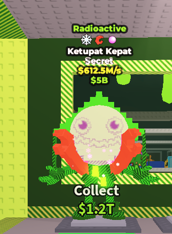 ☢️ Ketupat Kepat | Radioactive | SECRET 💎 | 3 Traits | 612.5M/s | TOP-TIER ITEM | CHEAPEST ITEM 💸 | INSTANT DELIVERY ⚡ - Image