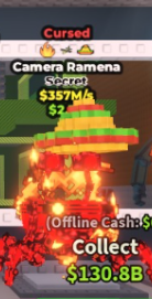 💀 Camera Ramena | Cursed | SECRET 💎 | 3 Traits | 357M/s | TOP-TIER ITEM | CHEAPEST ITEM 💸 | INSTANT DELIVERY ⚡ - Image
