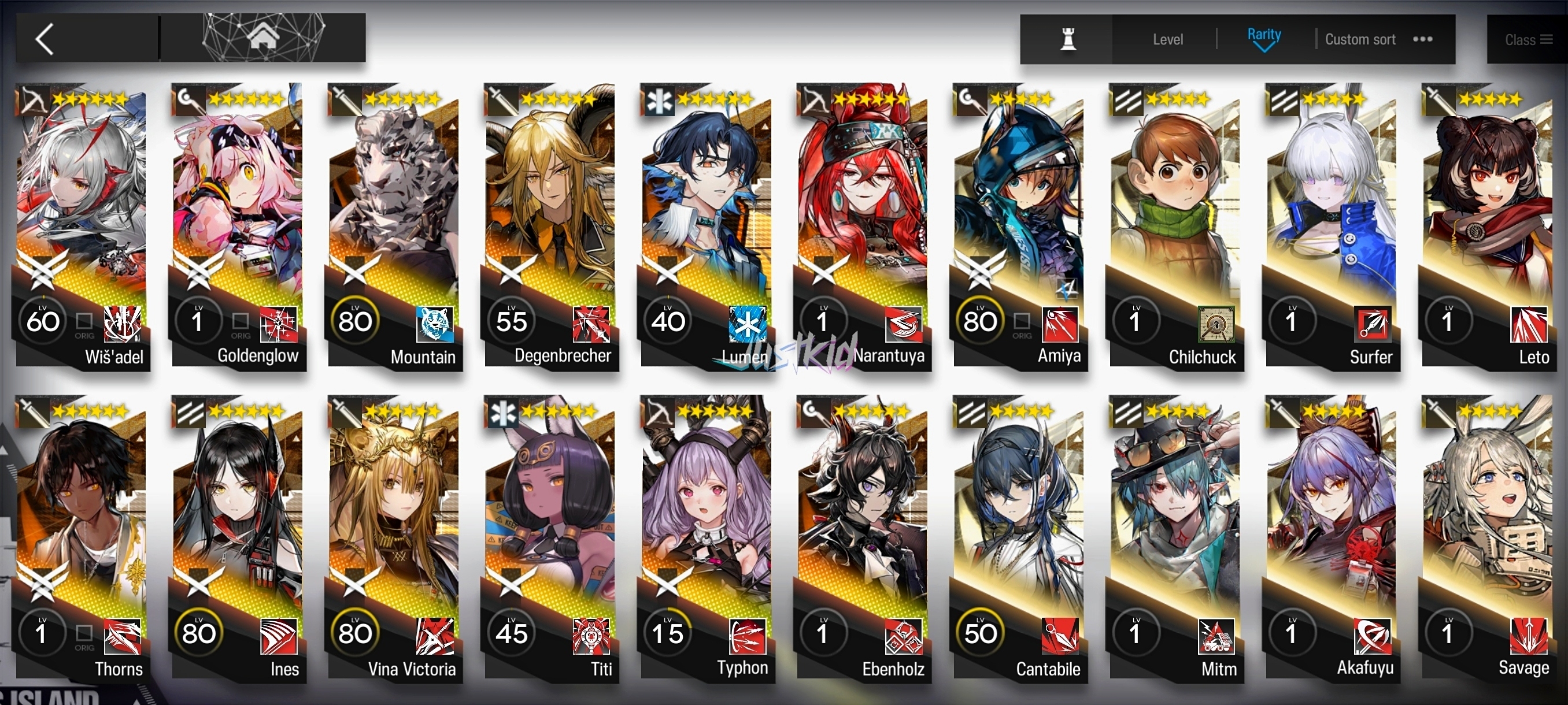 ARKNIGHTS GLOBAL EARLYMID 12*6 , LIMITED WISADEL , INES,TYPHON,VINA,DEGENBRECHER,GOLDENGLOW,NARANTUYA,THORN,MOUNTAIN,TITI,EBENHOLZ,LUMEN - Image 1