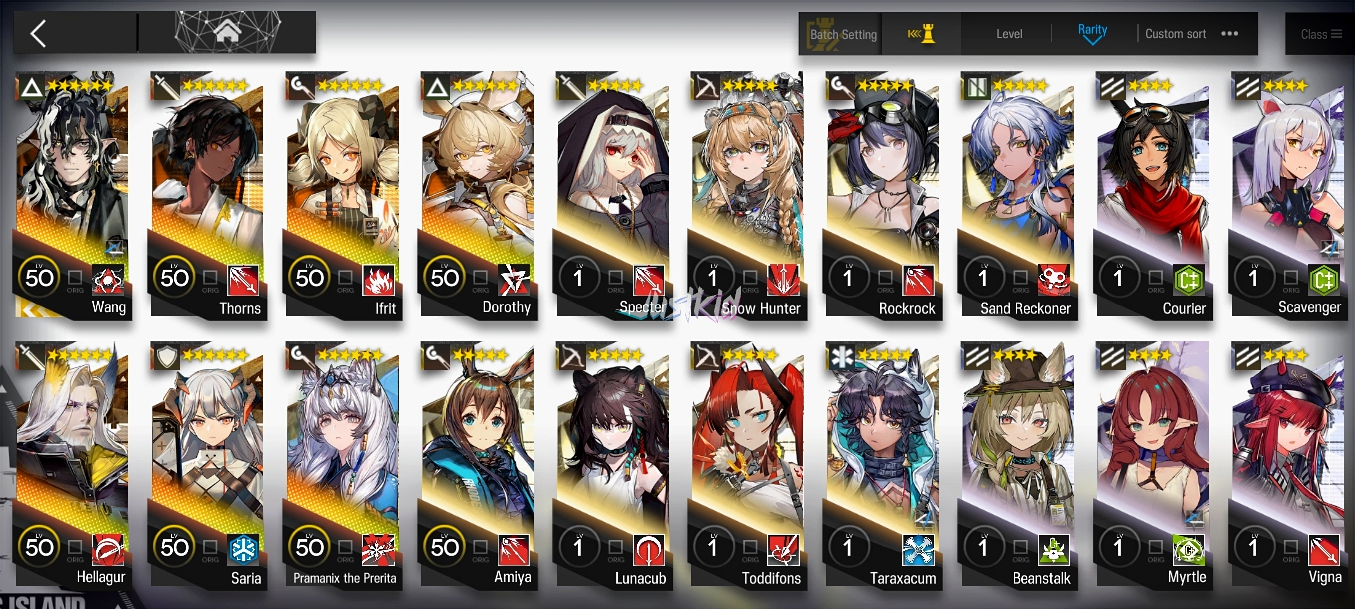 ARKNIGHTS GLOBAL STARTER 7*6 , LIMITED WANG , PRAMANIX ALTER,THORN,DOROTHY,IFRIT,SARIA,HELLAGUR - Image 1