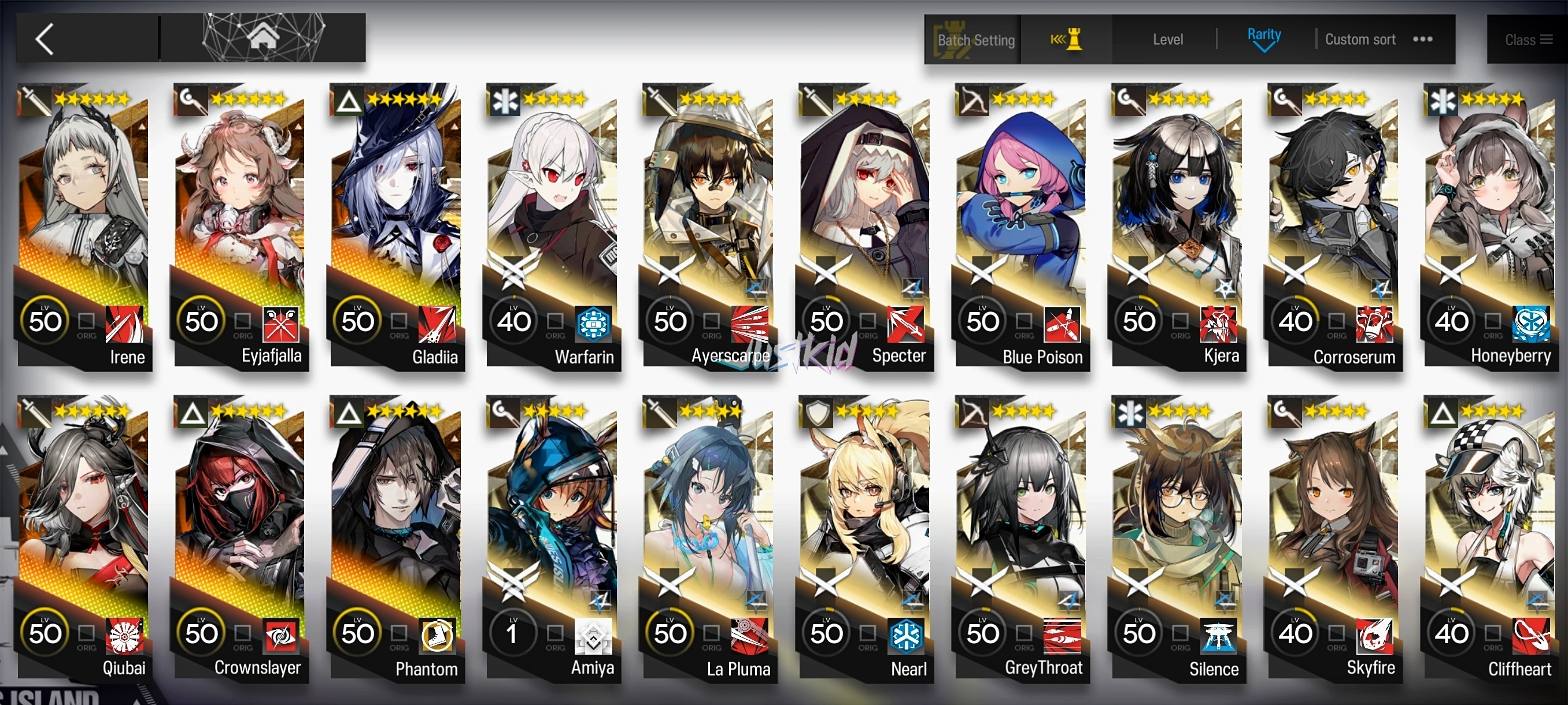 ARKNIGHTS GLOBAL EARLYMID 24*6 , 3 LIMITED KIRIN YATO,WANG,NEARL ALTER , LOGOS,MLYNAR,EYJA,THORN,QIUBAI,SILVERASH,MUDROCK,BAGPIPE,PENANCE,REED ALTER , FULL MONSTER HUNTER - Image 2