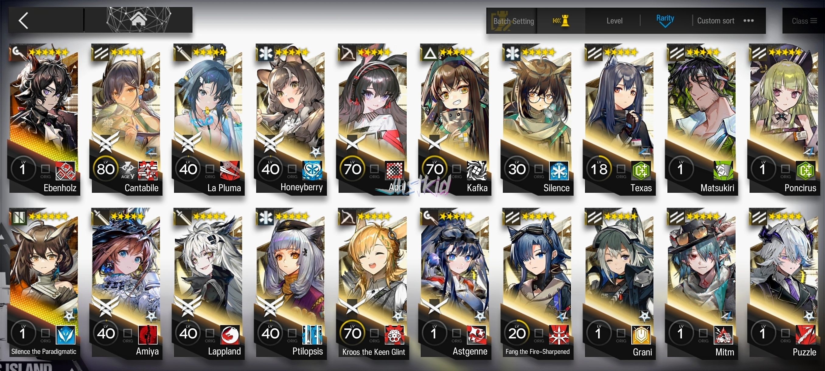 ARKNIGHTS GLOBAL MIDGAME 42*6 , 3 LIMITED EXU ALTER,HOSHI ALTER,VIRTUOSA , PRAMANIX ALTER,TRAGODIA,MON3TR,HARUKA,ULPIANUS,ASCALON,TYPHON,INES,CHEN DAWNSTREAK,THORN,HORN,GOLDENGLOW,VINA,SARIA,REED ALTE - Image 3