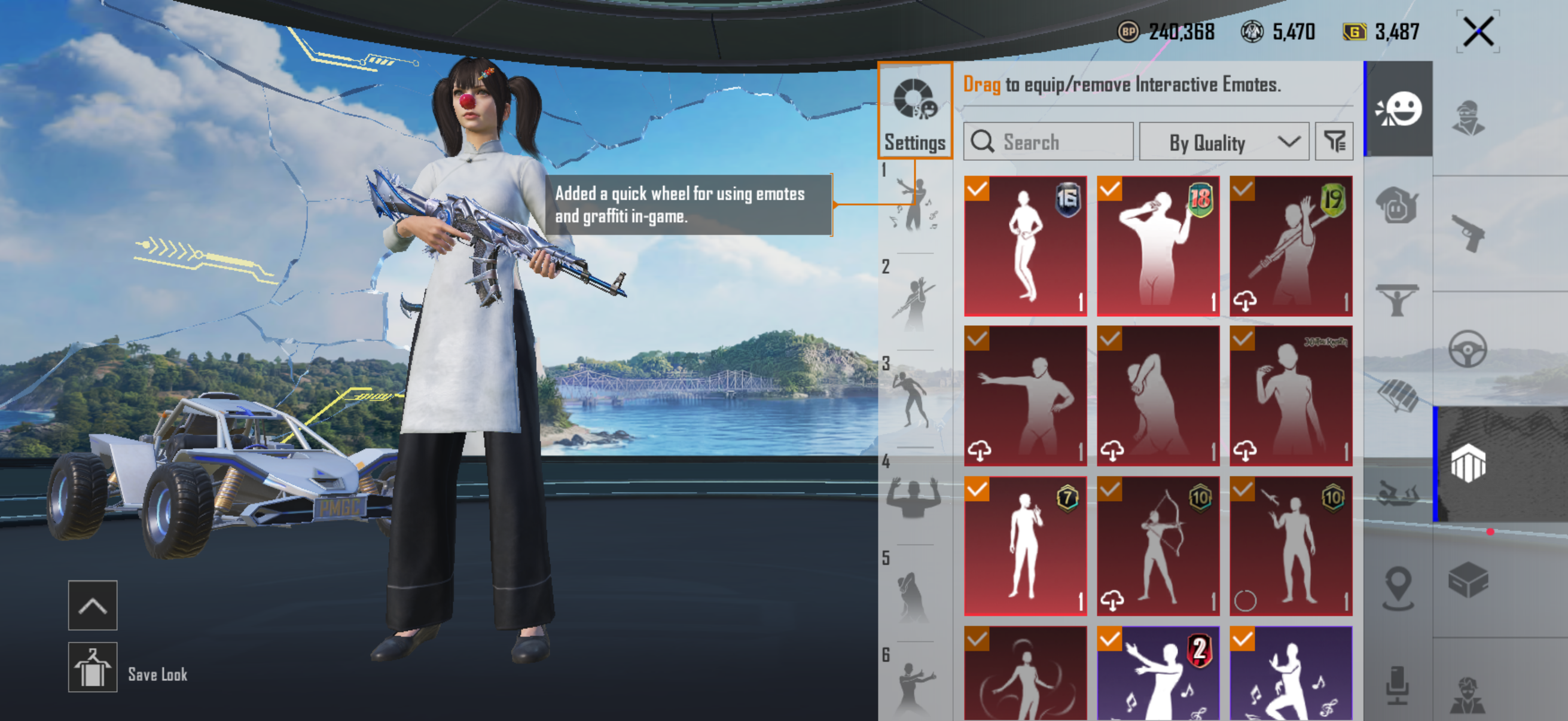 Level 74 | Conqueror C9S27 | Mythic Fashion 30/50 | M416 Glacier Lv4 | S12K Atomic Trigger Lv4 | 177 Weapon Skin | Weapon Lab 8 | GILT Spectral Byte | 145 Outfit Set | Queen Witch | Cycle 9 - Image 7