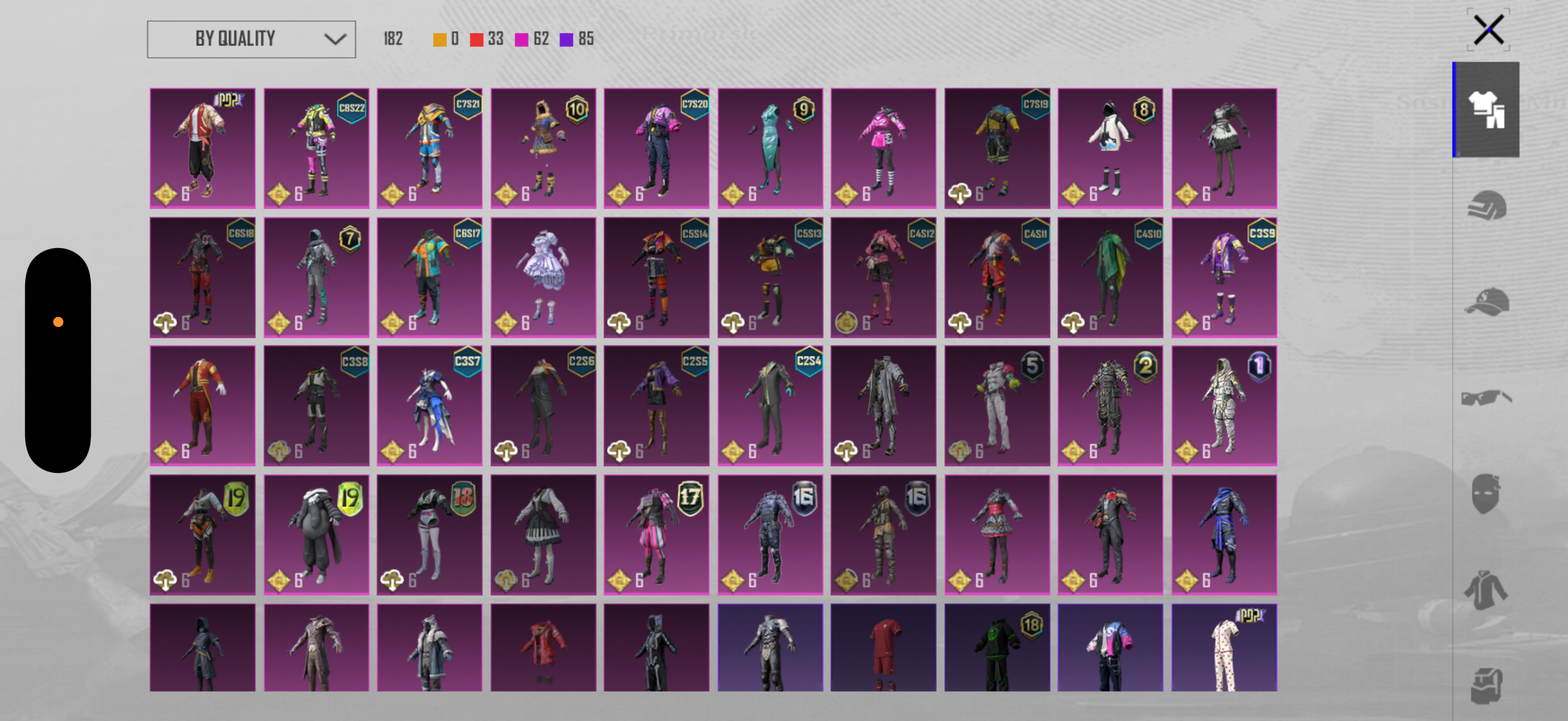 Level 74 | Conqueror C9S27 | Mythic Fashion 30/50 | M416 Glacier Lv4 | S12K Atomic Trigger Lv4 | 177 Weapon Skin | Weapon Lab 8 | GILT Spectral Byte | 145 Outfit Set | Queen Witch | Cycle 9 - Image 9