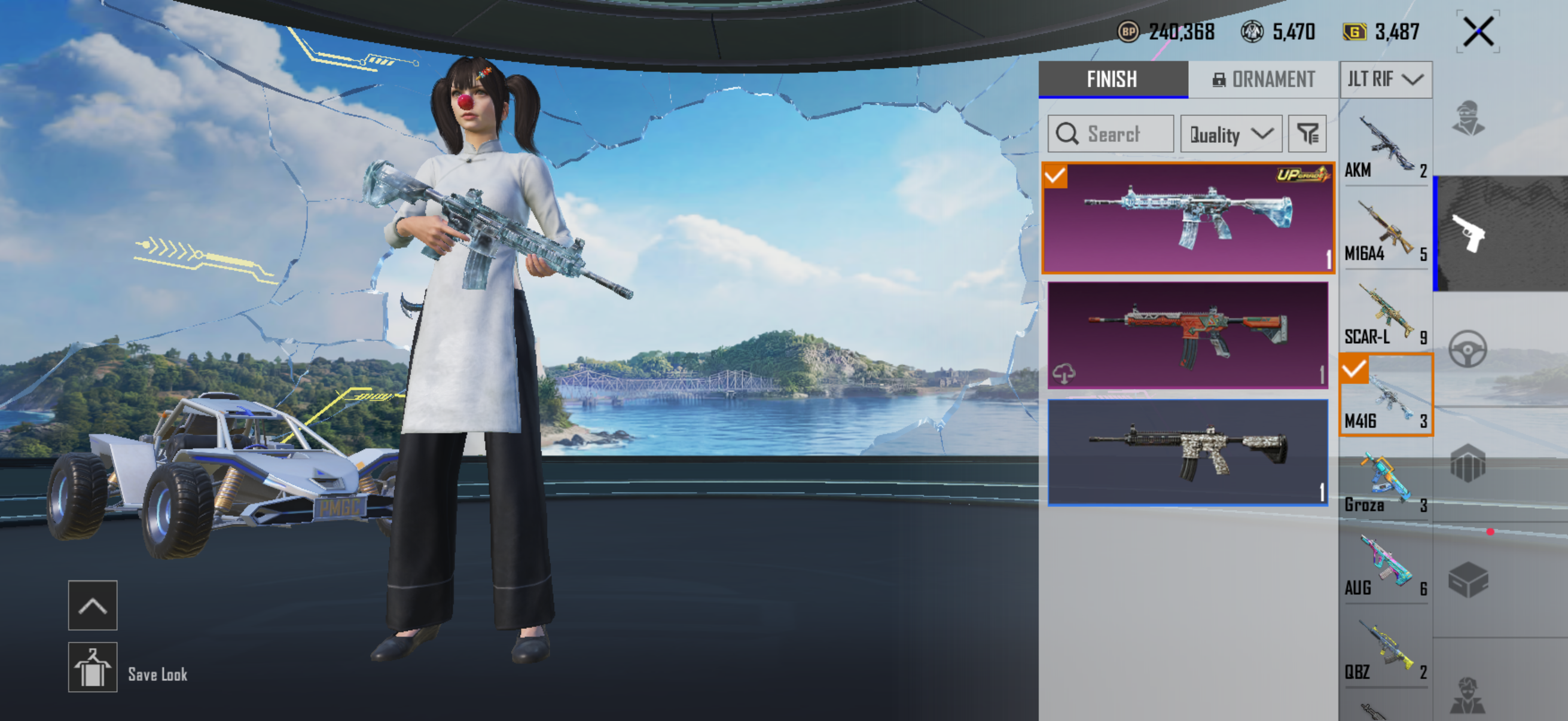 Level 74 | Conqueror C9S27 | Mythic Fashion 30/50 | M416 Glacier Lv4 | S12K Atomic Trigger Lv4 | 177 Weapon Skin | Weapon Lab 8 | GILT Spectral Byte | 145 Outfit Set | Queen Witch | Cycle 9 - Image 6