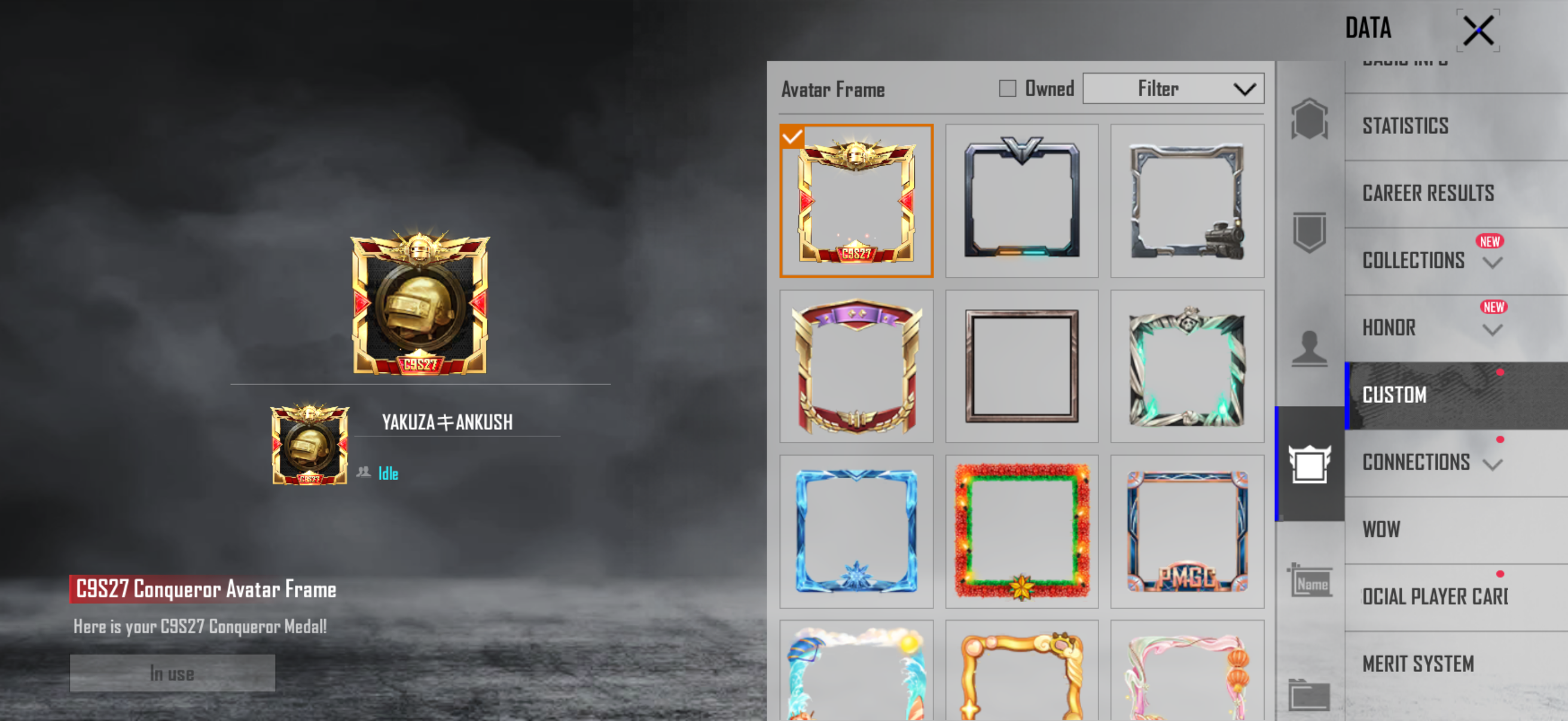 Level 74 | Conqueror C9S27 | Mythic Fashion 30/50 | M416 Glacier Lv4 | S12K Atomic Trigger Lv4 | 177 Weapon Skin | Weapon Lab 8 | GILT Spectral Byte | 145 Outfit Set | Queen Witch | Cycle 9 - Image 5