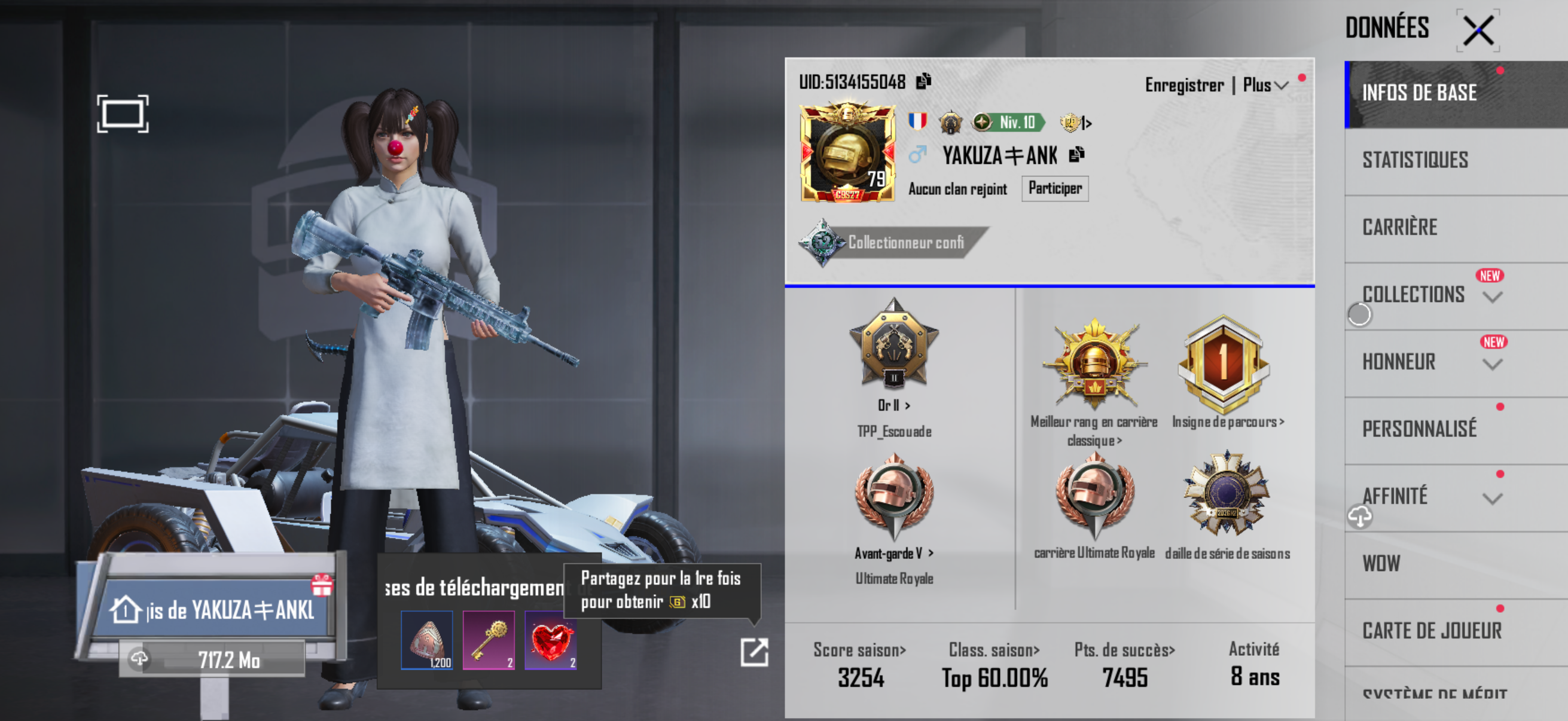Level 74 | Conqueror C9S27 | Mythic Fashion 30/50 | M416 Glacier Lv4 | S12K Atomic Trigger Lv4 | 177 Weapon Skin | Weapon Lab 8 | GILT Spectral Byte | 145 Outfit Set | Queen Witch | Cycle 9 - Image 2