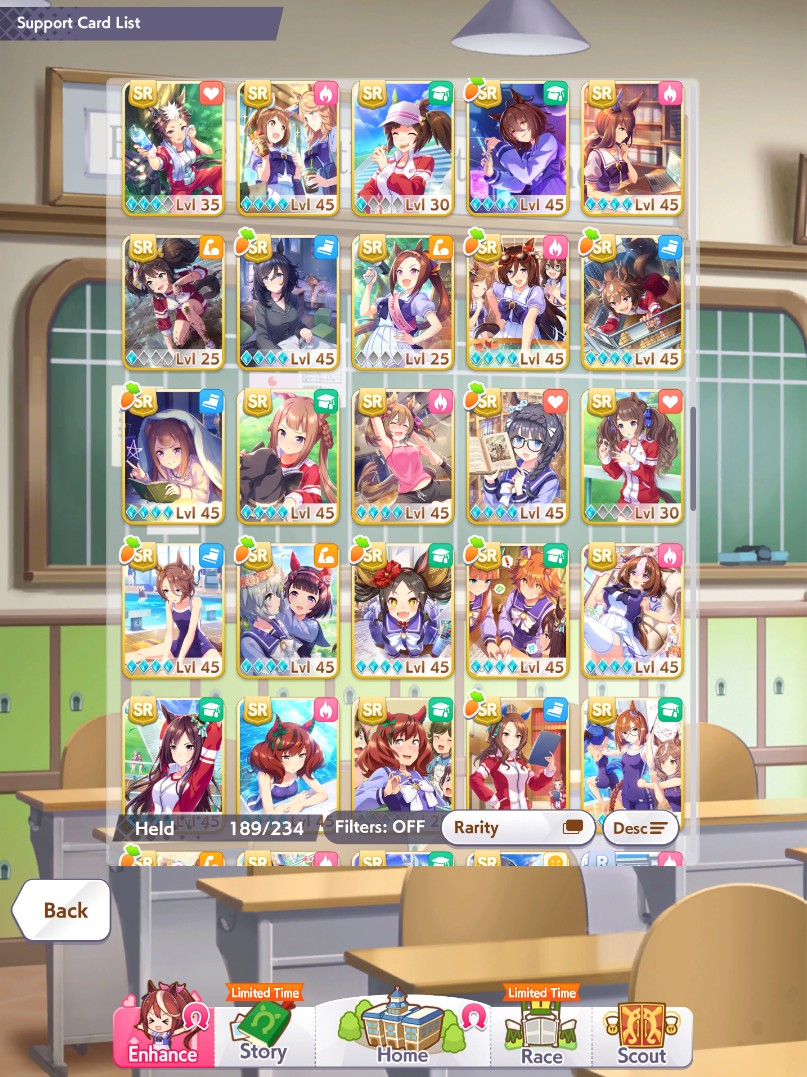 WHALE GLOBAL RANK SS / 56 UMAS (Many 5* and 4*) / Kitasan MLB + SuperCreek MLB + FineMotion MLB + Tachyon MLB + Light Hello LB3 | 72 SSR (32 SSR MLB) - Image 6